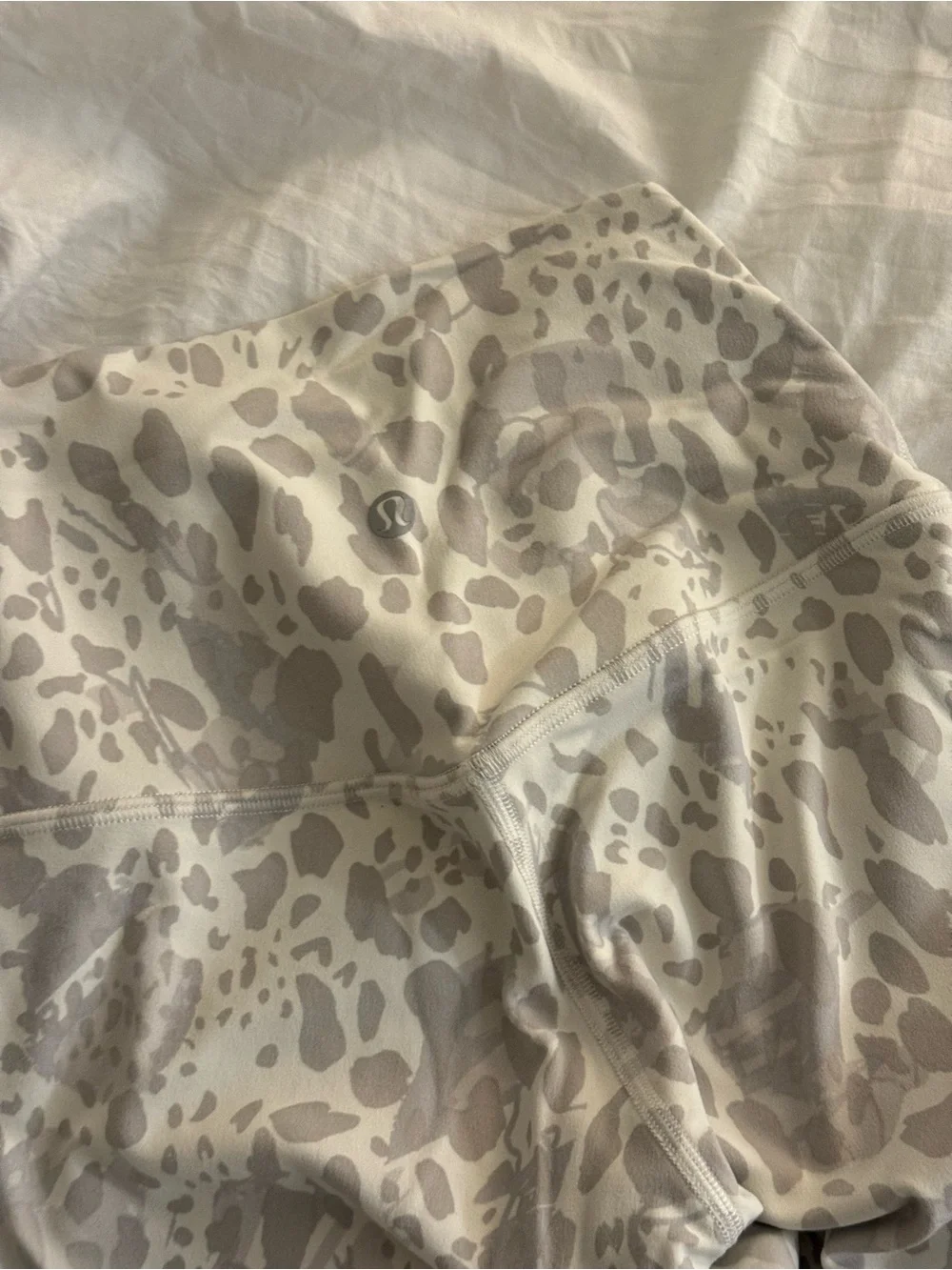 lululemon athletica Neutral Gray Leopard Print Leggings